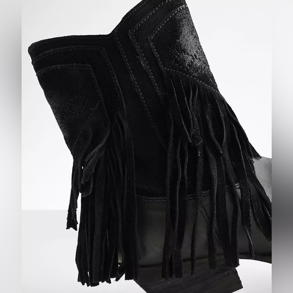 🆕 FREE PEOPLE | LAWLESS FRINGE WESTERN BOOT | BLACK | SIZE: 8 - Picture 5 of 13